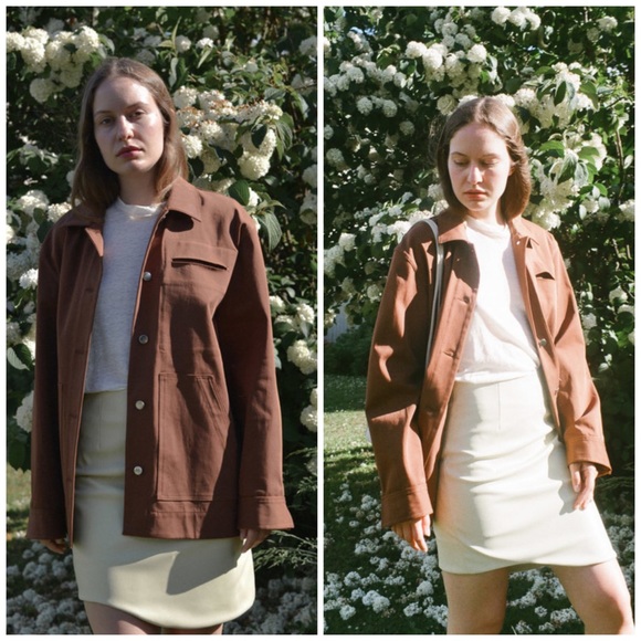 Nomia NYC oversized vintage Chore Jacket - Tobacco Brown - Picture 6 of 13